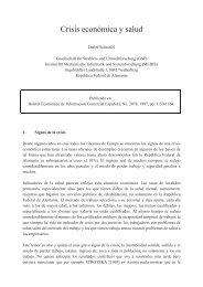 Crisis econÃ³mica y salud - Detlef Schwefel