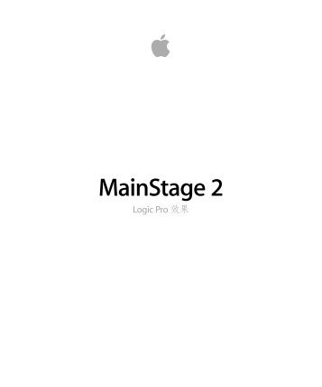 MainStage 2 Logic Pro ææ - Support - Apple