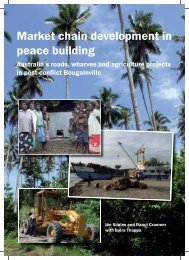 Market chain development in peace building - AusAID