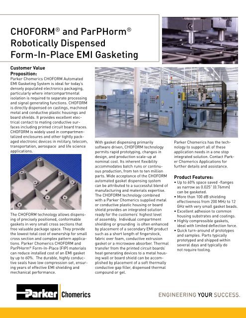 CHOFORM Form-In-Place EMI Gasketing Solutions.pdf - Parker