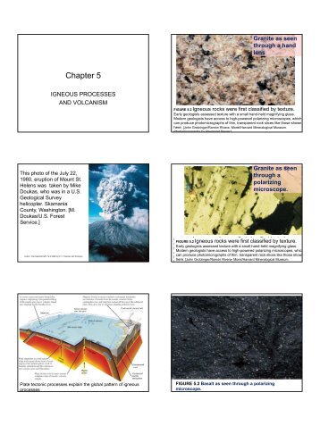 Chap. 5 Igneous Rocks and volcanism