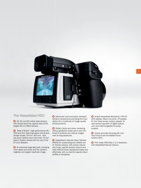 Download H5D Brochure - Hasselblad Customer Care