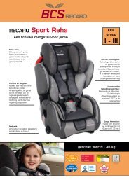 I - III RECARO Sport Reha - BCS Recaro