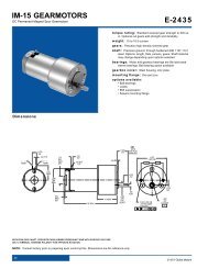 IM-15 GEARMOTORS E-2435 - Globe Motors