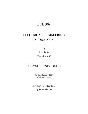 ECE 309 Lab Manual - Clemson University