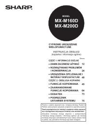 MX-M160D/M200D Operation-Manual PL - Sharp