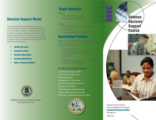 Defense Decision Support Course (DDSC) - Office of the