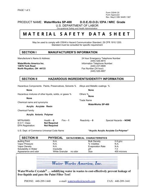 BIO Gel MSDS.pdf - Reliance Products