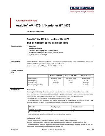 Araldite AV 4076-1 / Hardener HY 4076 - DanLube