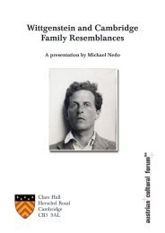 Wittgenstein and Cambridge Family Resemblances
