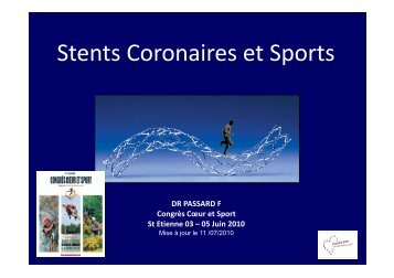 i Stents Coronaires et Sports - Club des Cardiologues du Sport