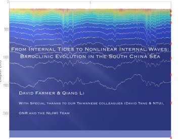From Internal Tides to Nonlinear Internal Waves: Baroclinic ... - PAMS