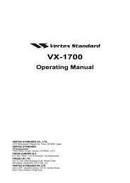 VX-1700 Operating Manual - Vertex Standard