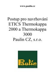 Postup pro navrhování (pdf) - Paulín CZ, sro