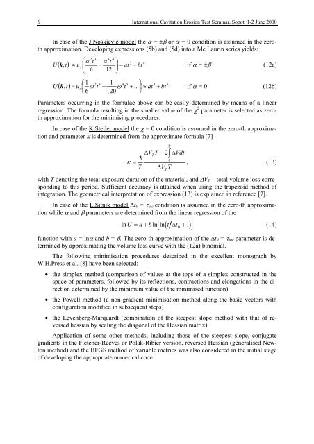 Phenomenological models of cavitation erosion kinetics