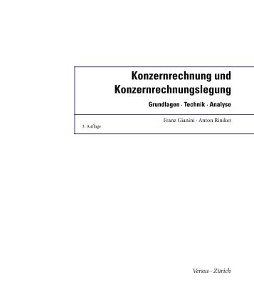 Konzernrechnung und Konzernrechnungslegung