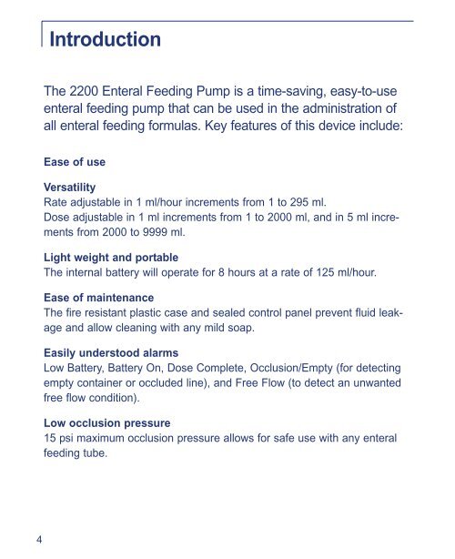 2200 Enteral Feeding Pump