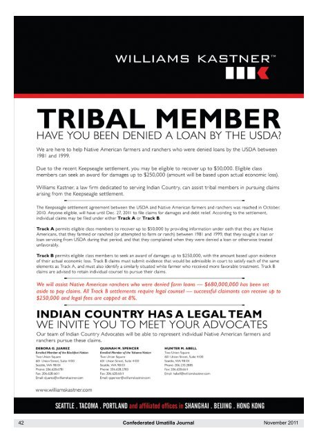 November 2011 CUJ - Confederated Tribes of the Umatilla Indian ...