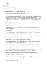 DÃ©cision nÂ° 2012-240 QPC du 04 mai 2012 M. GÃ©rard D. [DÃ©finition ...