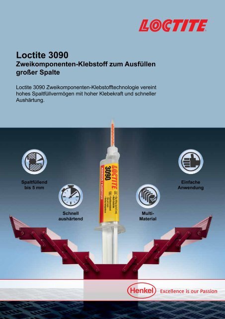 Loctite 3090 Zweikomponenten-Klebstoff zum AusfÃ¼llen groÃŸer Spalte