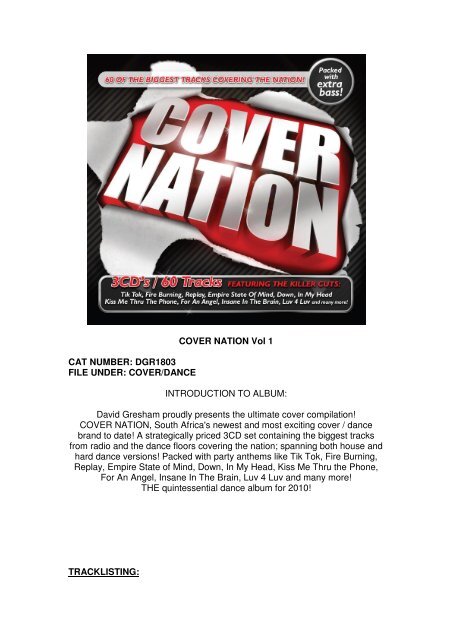 Cover Nation - David Gresham Records