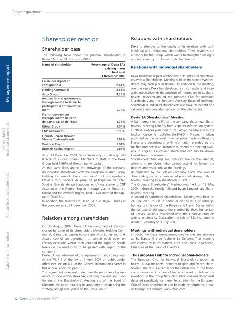 Annual report 2009 - Dexia.com