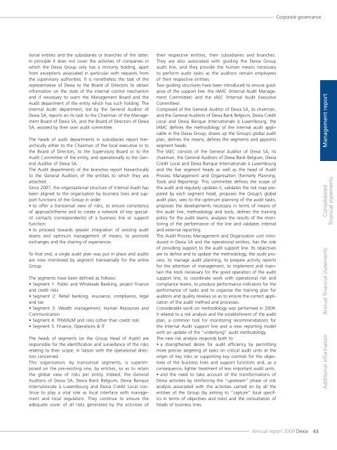 Annual report 2009 - Dexia.com