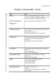 Årsplan i matematikk, 5.trinn.