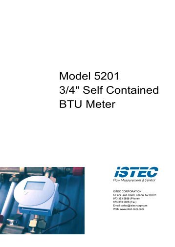 Model 5201 3/4" Self Contained BTU Meter - Istec Corp.