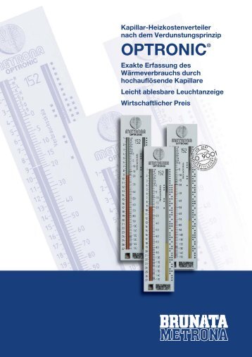 Heizkostenverteiler OPTRONIC nach dem Verdunstungsprinzip