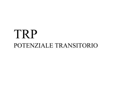 POTENZIALE TRANSITORIO