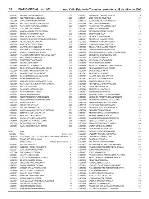 SumÃ¡rio - DiÃ¡rio Oficial - Governo do Estado do Tocantins