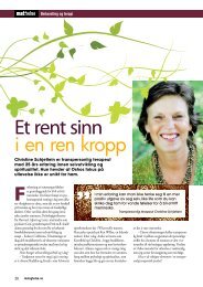 et rent sinn i en ren kropp - Christine Arentz Schjetlein