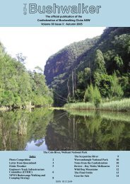 Bushwalker - Confederation of Bushwalking Clubs