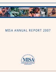 MISA ANNUAL REPORT 2007 - Media Institute of Southern Africa