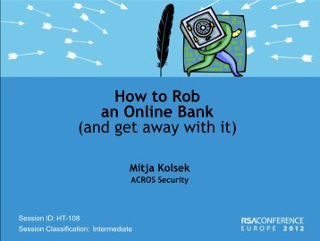 How to Rob an Online Bank (and get away with it) - Acros Security