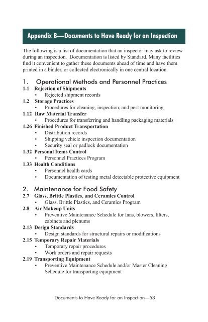 AIB International Consolidated Standards for Inspection Nonfood ...