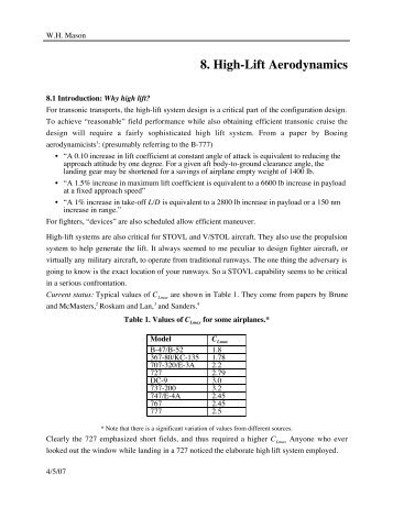 8. High-Lift Aerodynamics - CAFE Foundation