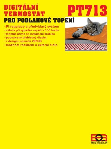 pt713 digitální termostat pro podlahové topení - Unishop.cz