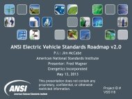 ANSI Electric Vehicle Standards Roadmap v2.0