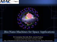 Bio-Nano-Machines for Space Applications - NASA's Institute for ...