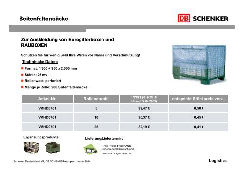 PDF herunterladen - Schenker Deutschland AG - DB Schenker