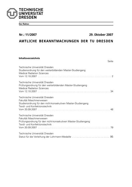 Amtliche Bekanntmachungen Der Tu Dresden Verw Tu Dresden De