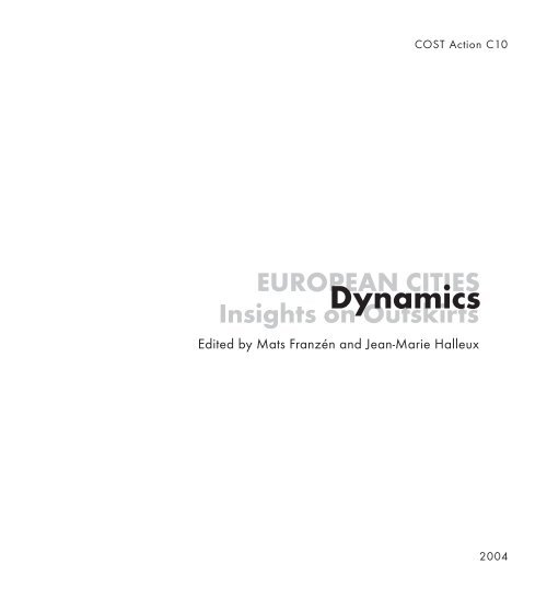 European cities. Insights on outskirts. Dynamics. 1 - Urbamet