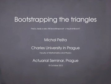 Bootstrapping the triangles