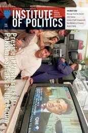 2002 Fall Newsletter - Harvard University Institute of Politics