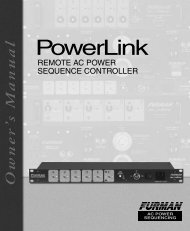 powerlink remote ac power sequence controller powe - Furman Sound