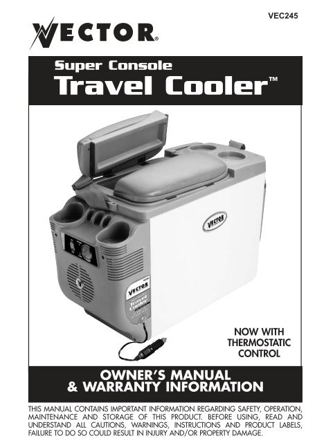 Vector deluxe console travel cooler sales