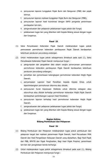 Peraturan Walikota Malang Nomor 58 Tahun 2008 tentang Uraian ...