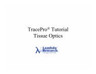 TracePro Tutorial Tissue Optics